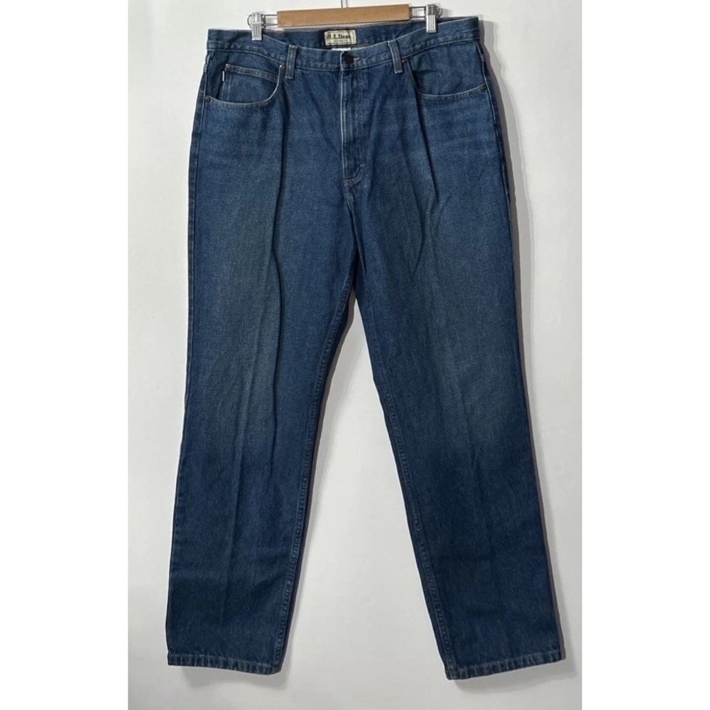 Mens LL Bean Classic Fit Jeans Sz 38‎ 38x32 100% Cotton EC